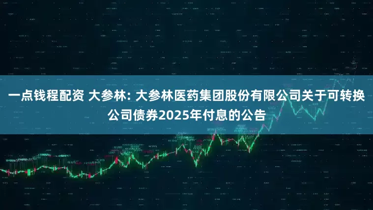 一点钱程配资 大参林: 大参林医药集团股份有限公司关于可转换公司债券2025年付息的公告